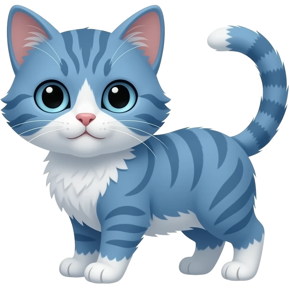 Blue kitten emoji