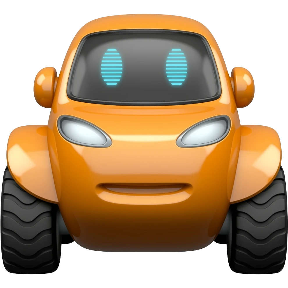 orange delivery robot emoji