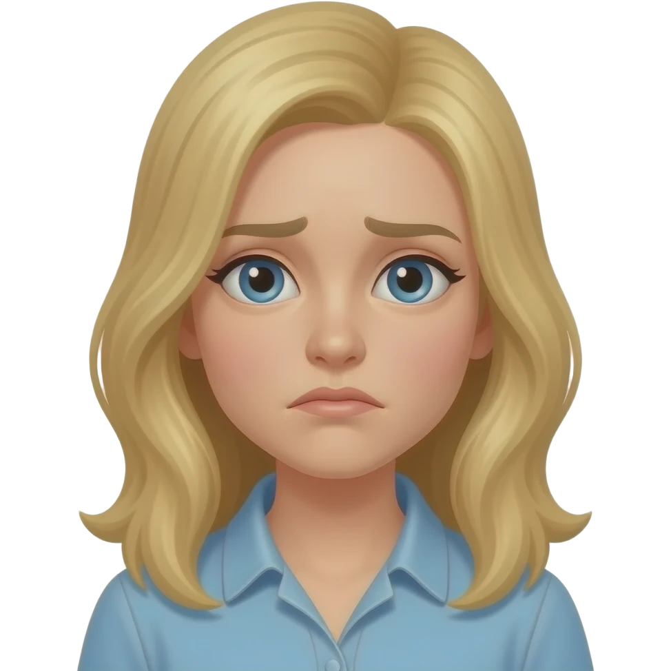 blonde gal bored emoji