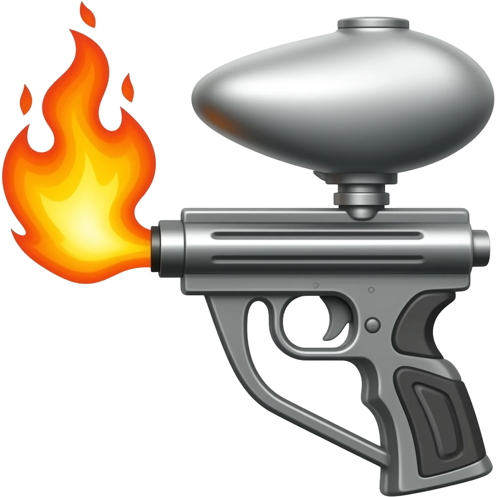 Fire paintball gun emoji
