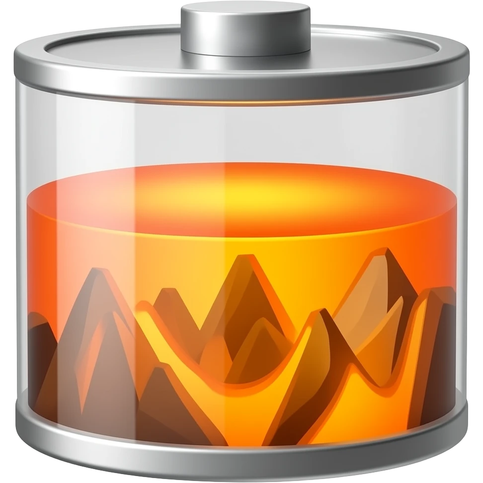 battery filled with lava emoji