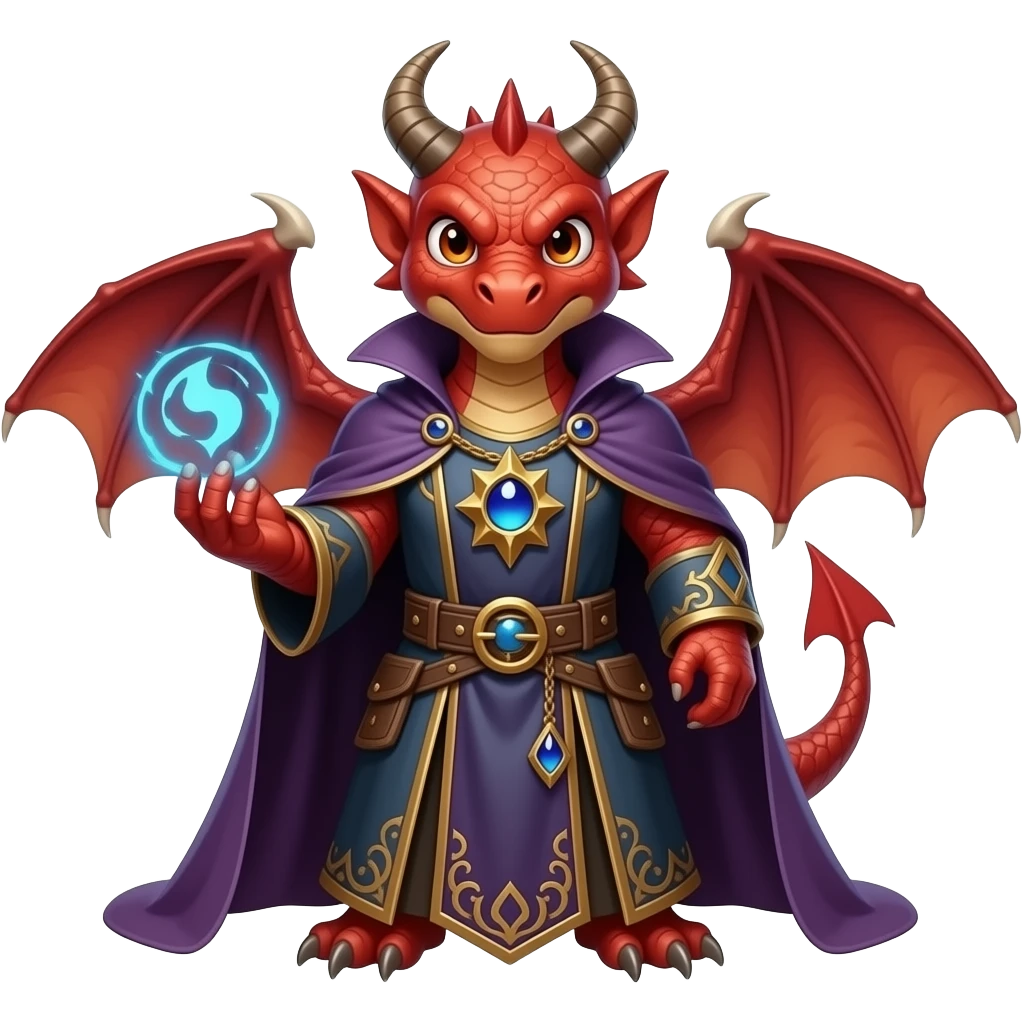 Red dragon sorcerer mean pose emoji