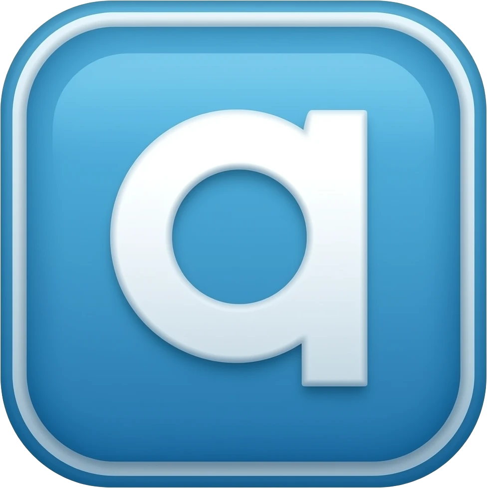 Crie um emojis.com emogi letra  com fundo azul emoji