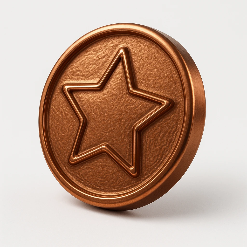 dalgona candy with star shape, inspired by Squid Game emoji