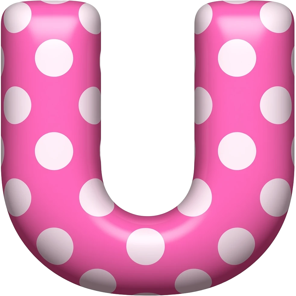 PINK POLKA DOT LETTERS   21ST emoji