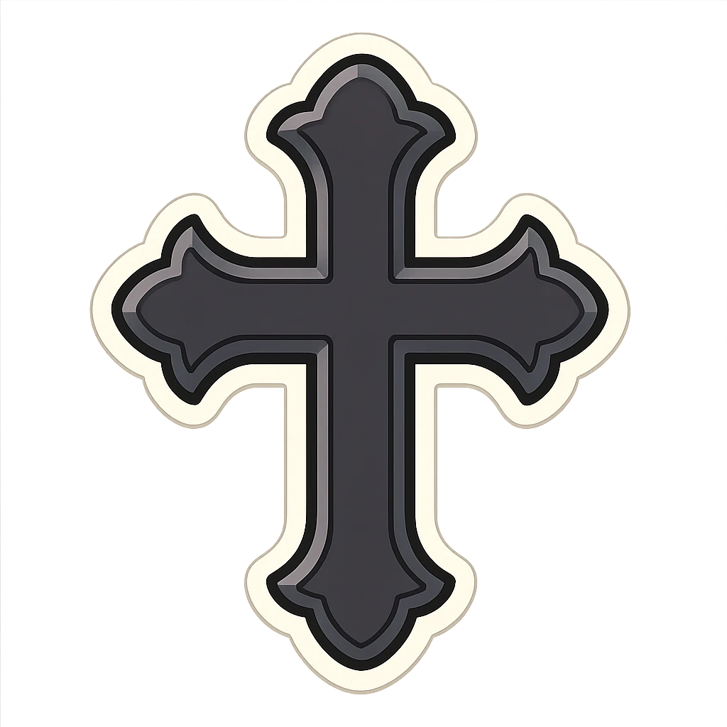 goth cross emoji