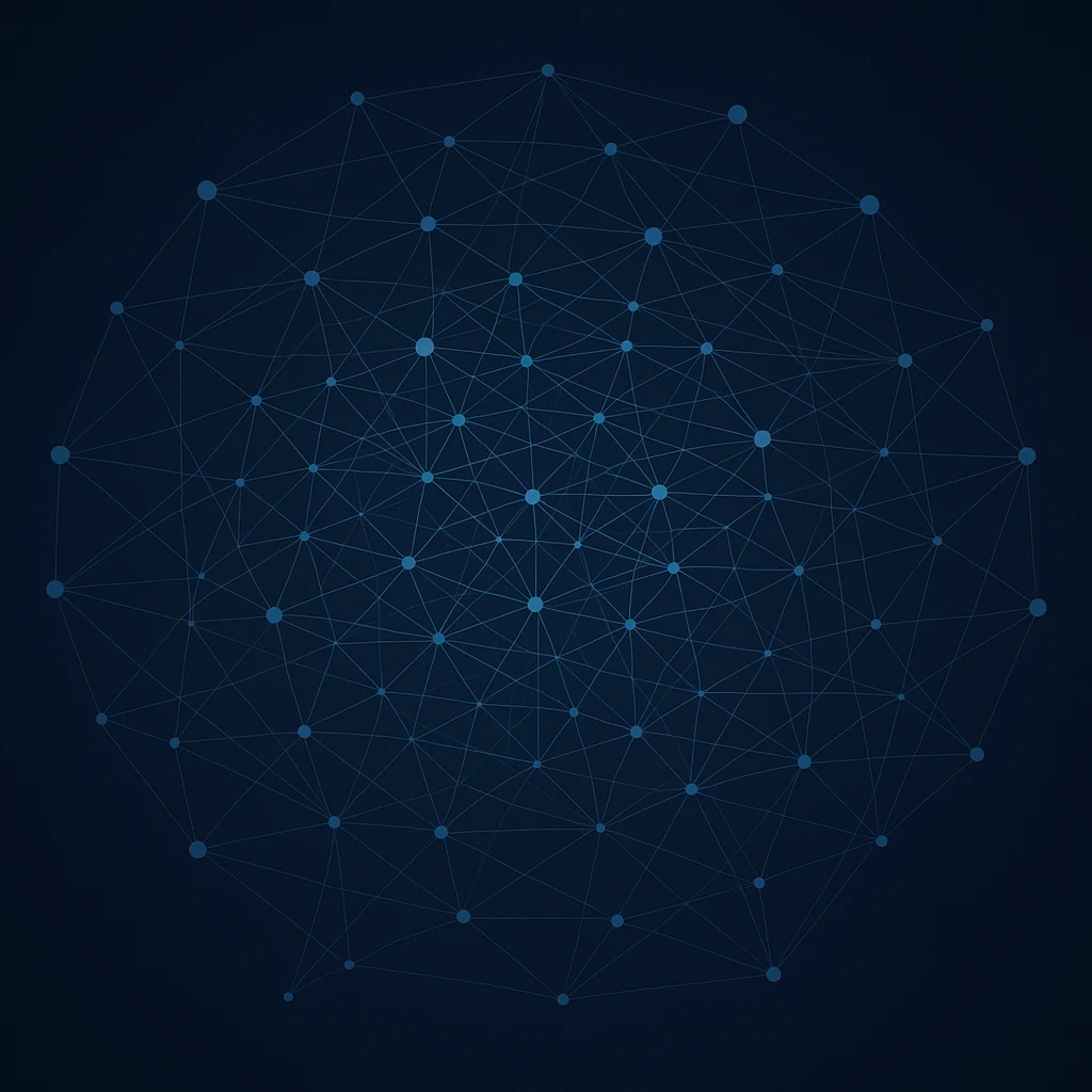 neural network with web of lines and dots emoji