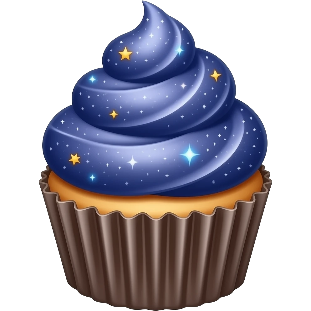 Galaxy cupcake emoji