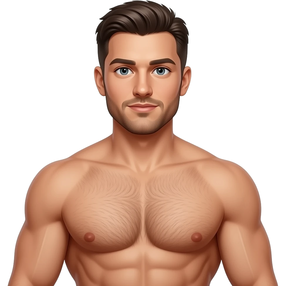 hairy muscle man emoji