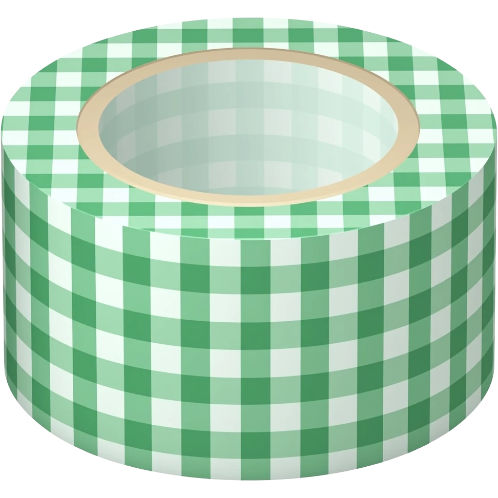 green gingham washitape emoji