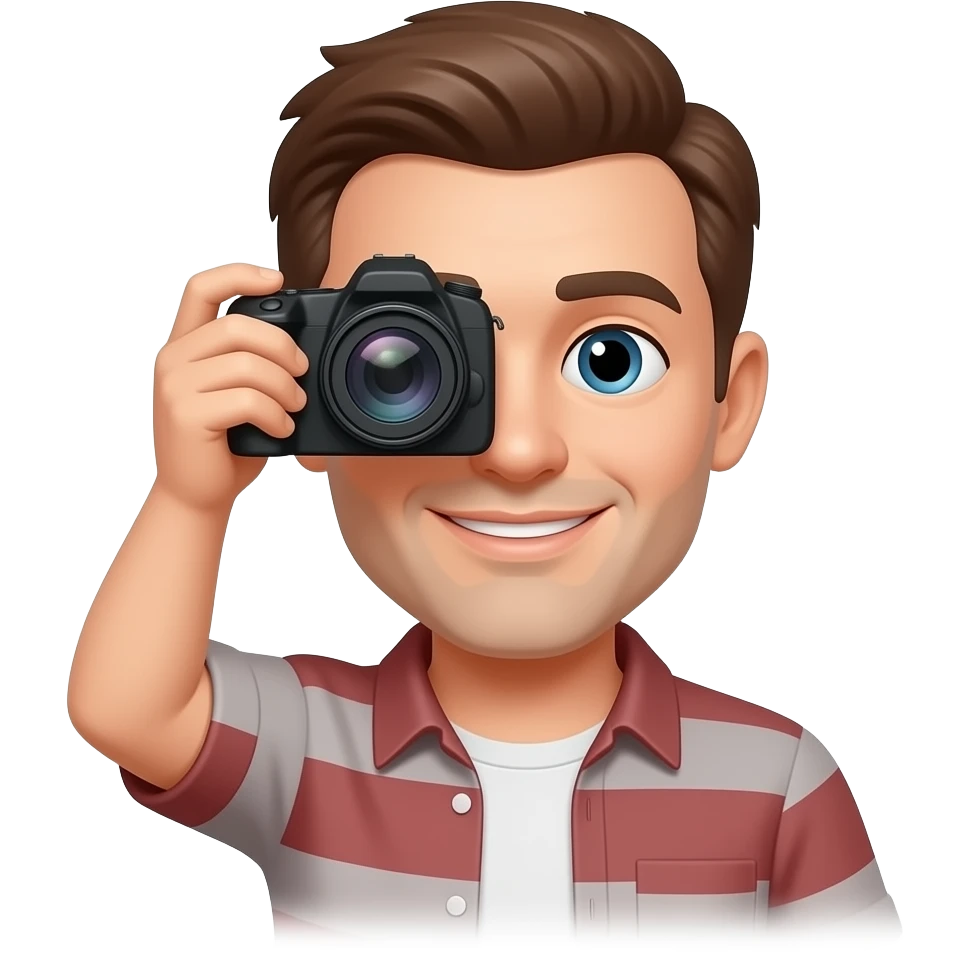 Homme avec une caméra emoji