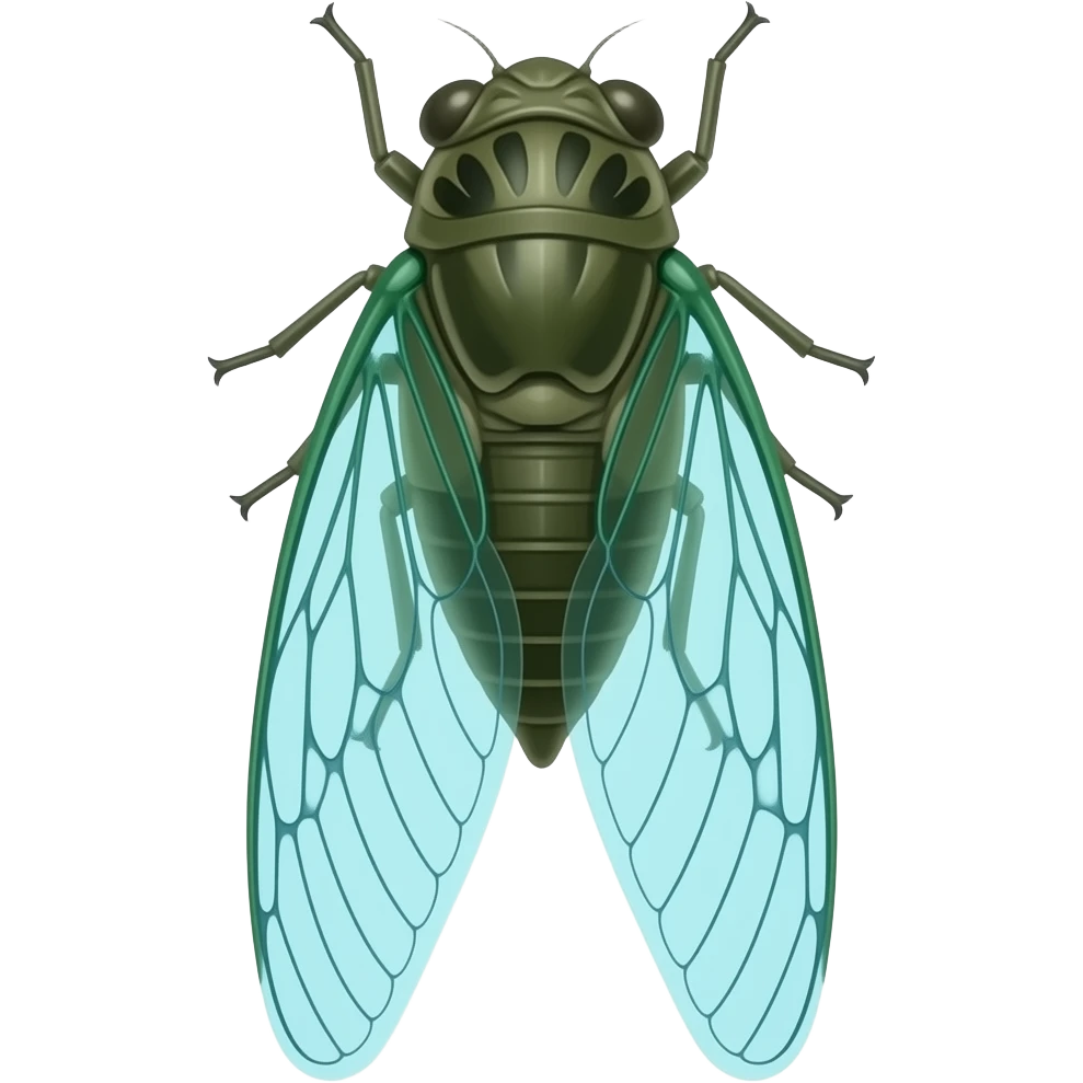 Dead X-ray x ray x ray Blue blue and green and green x-ray of a realistic a flying wings spread out, wings pinned pinned pinned position cicada; emoji