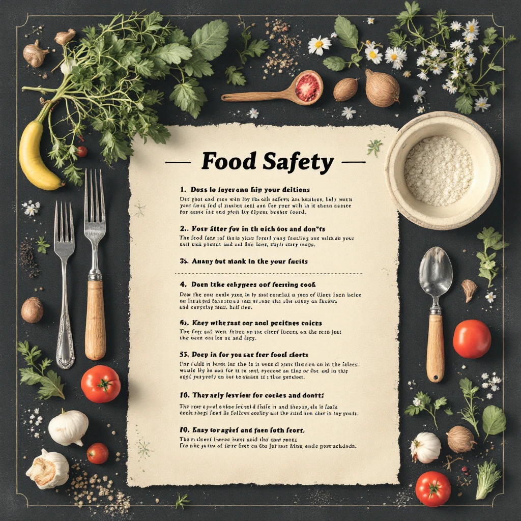 make a detail poster with title of "food safety dos and dont" emoji