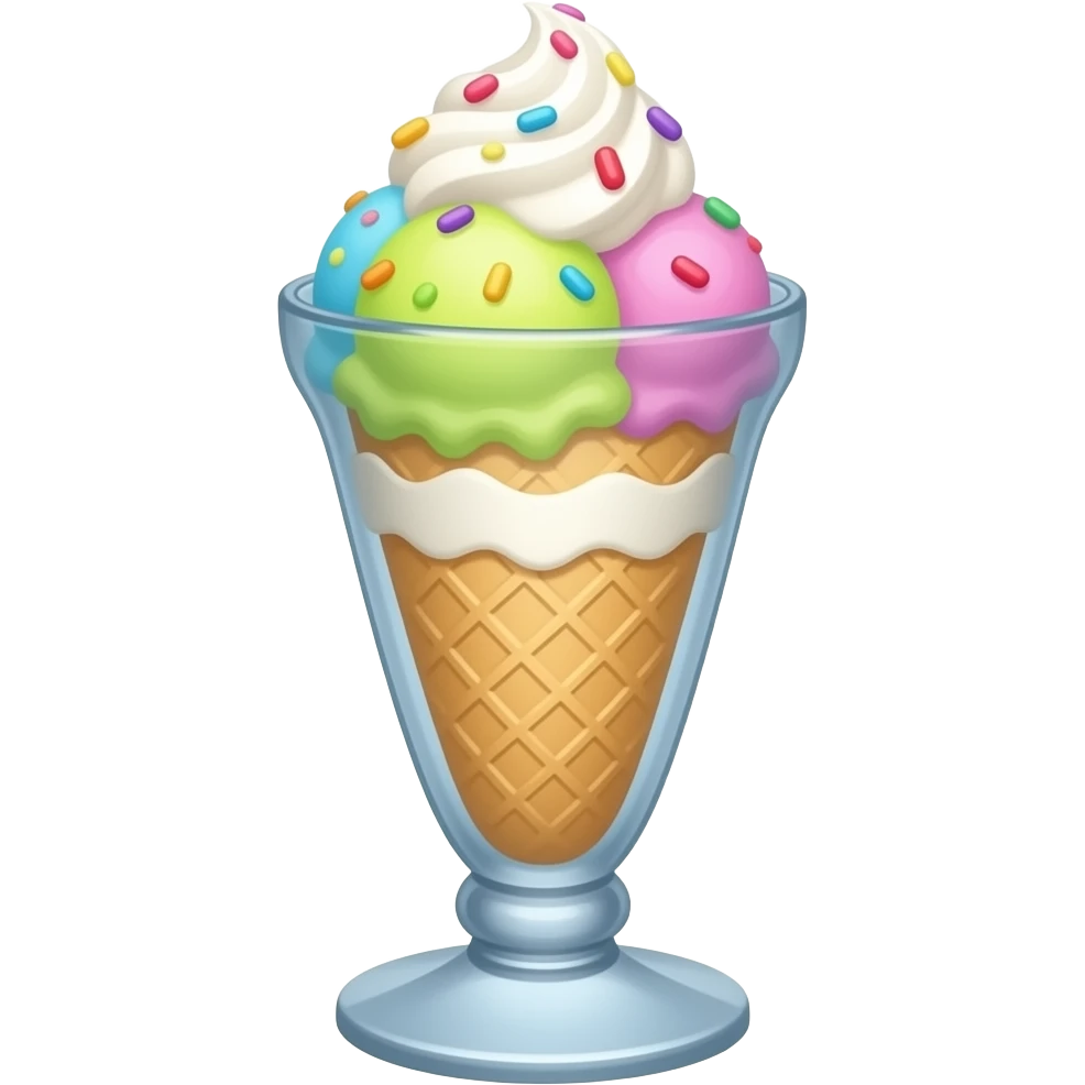 sundae multicolore pastel emoji