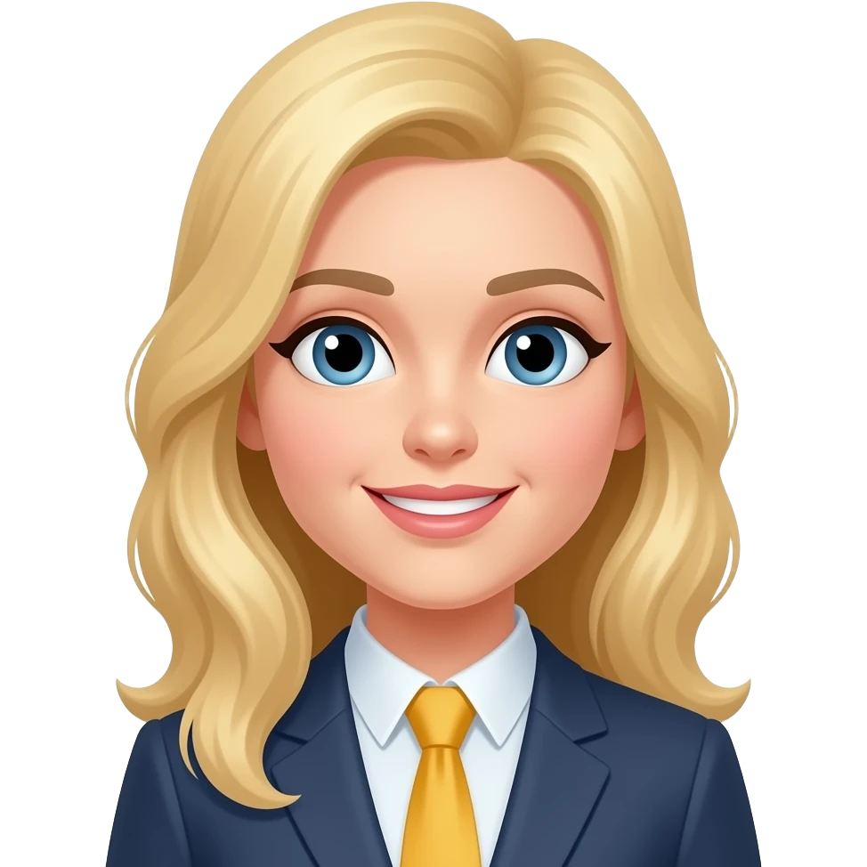 blonde assistant standing emoji