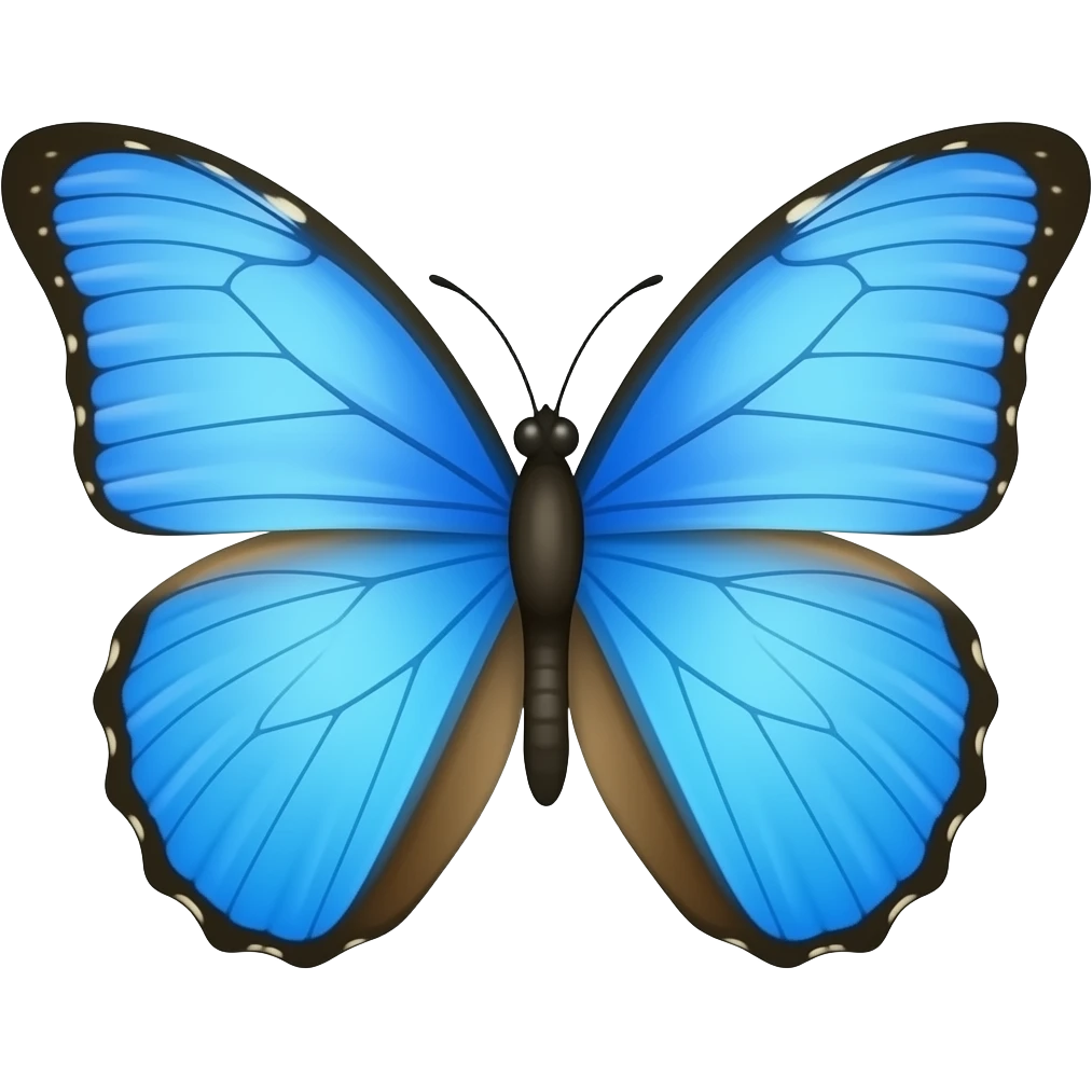 Little blue butterfly emoji