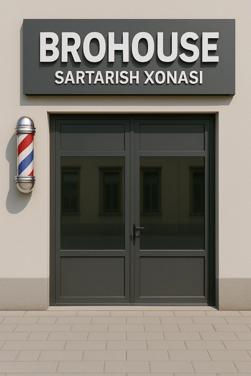 shu sartarosh xonani eshigi yopiq xolatda chizib bergon emoji