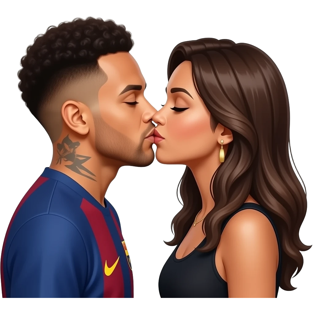 NEYMAR BEIJANDO A VIRJINIA emoji