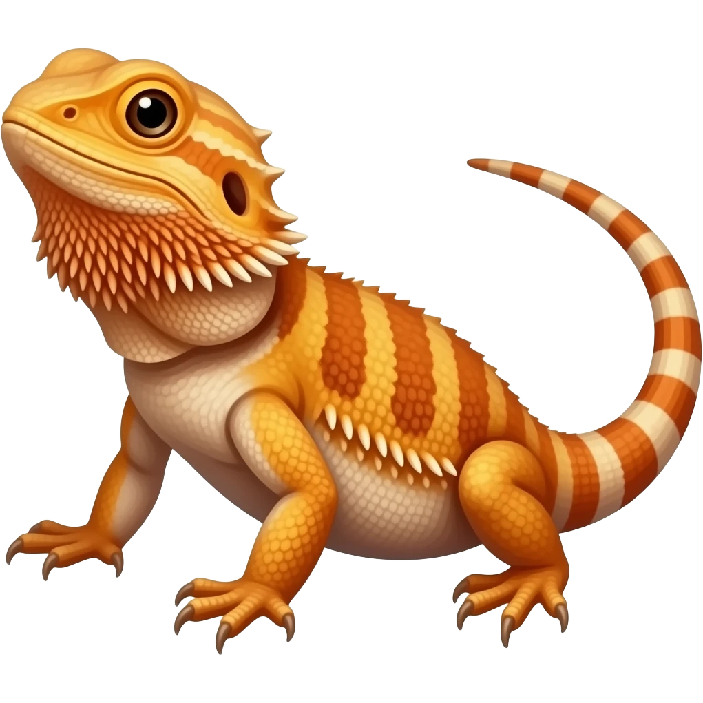orange bearded dragon no stripes only in tail emoji