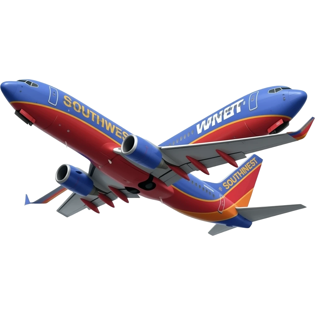 Southwest Airlines plane taking off emoji