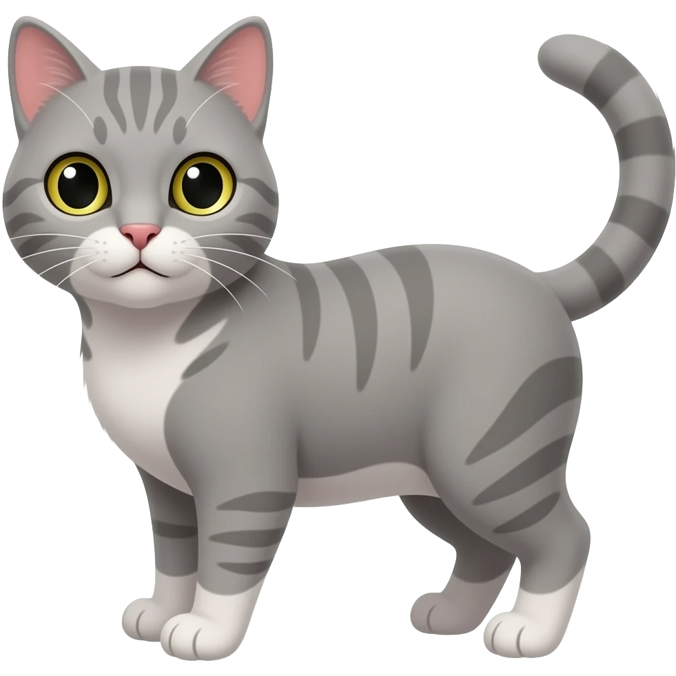 Grey cat emoji