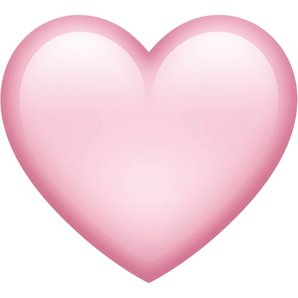 light pink heart outline emoji