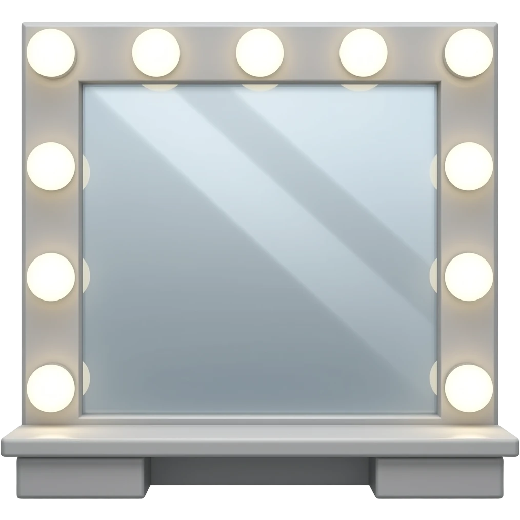 vanity mirror with lights emoji