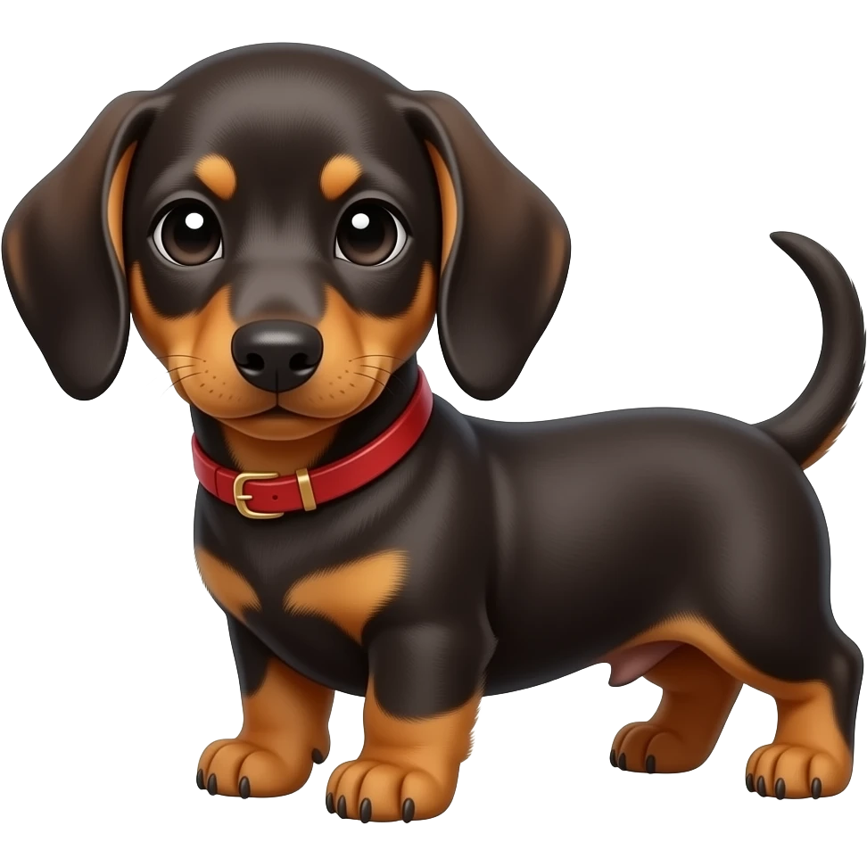 A baby dachshund puppy emoji