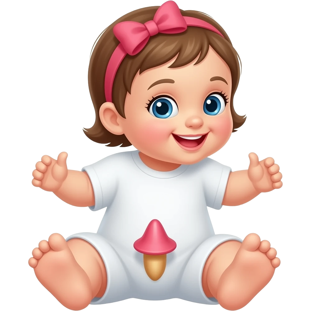 happy baby girl with anal plug on ass emoji