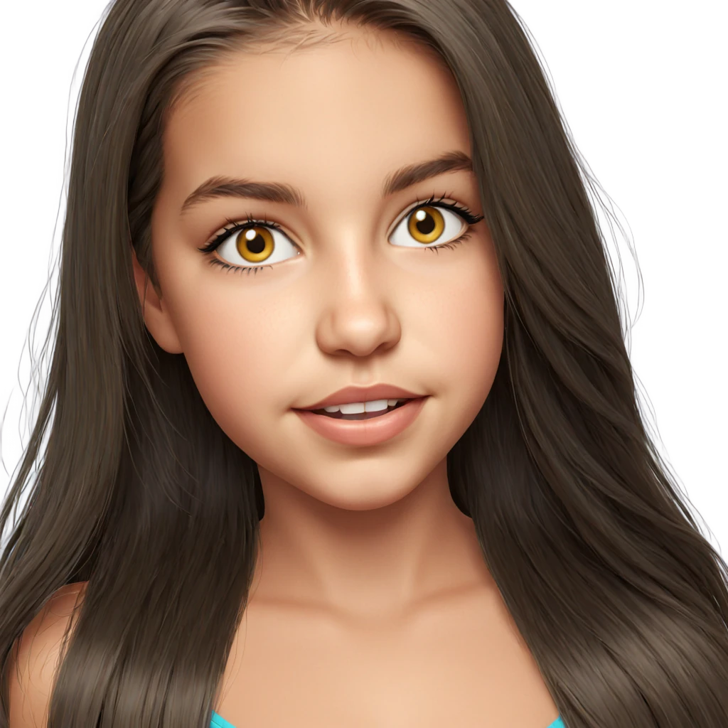 smiling girl with long hair emoji