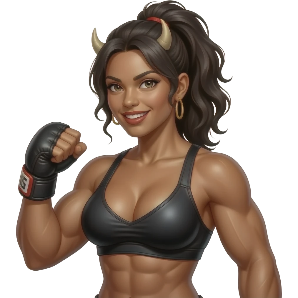 Not green tan Sexy female, Muay thai monster Boobs More monster not green emoji
