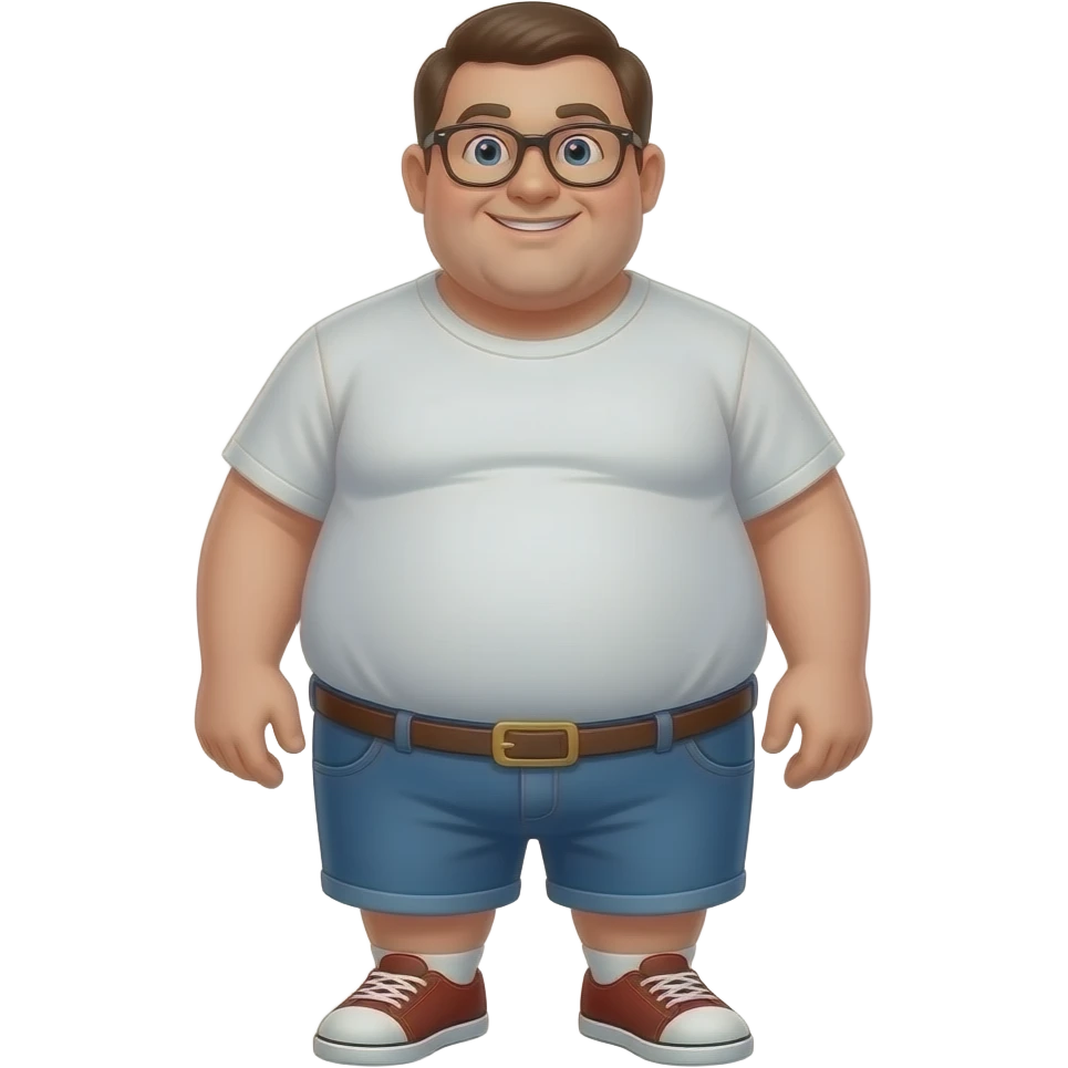 Fat man standing emoji like 🧍 but chubby and funny emoji