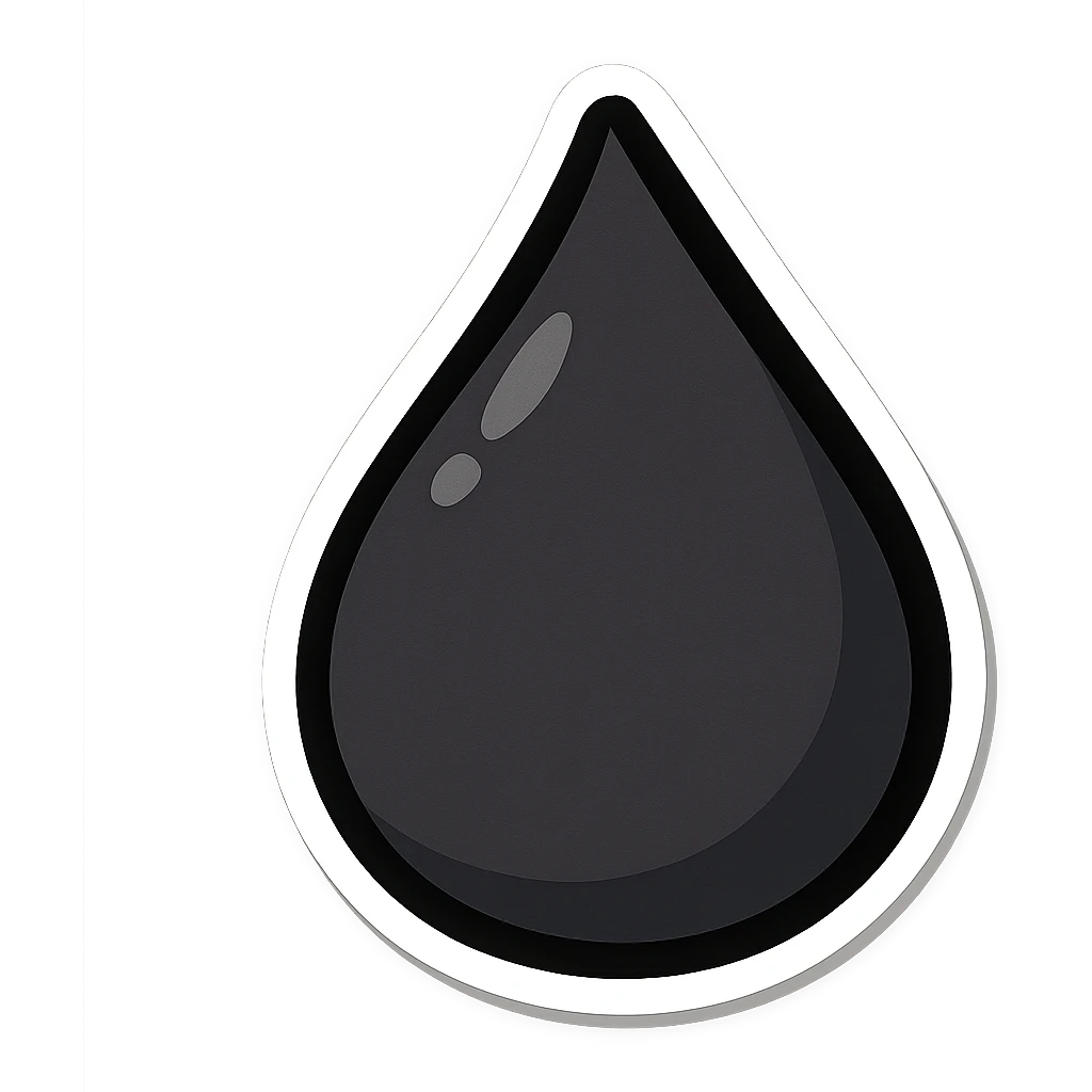 simple black raindrop emoji