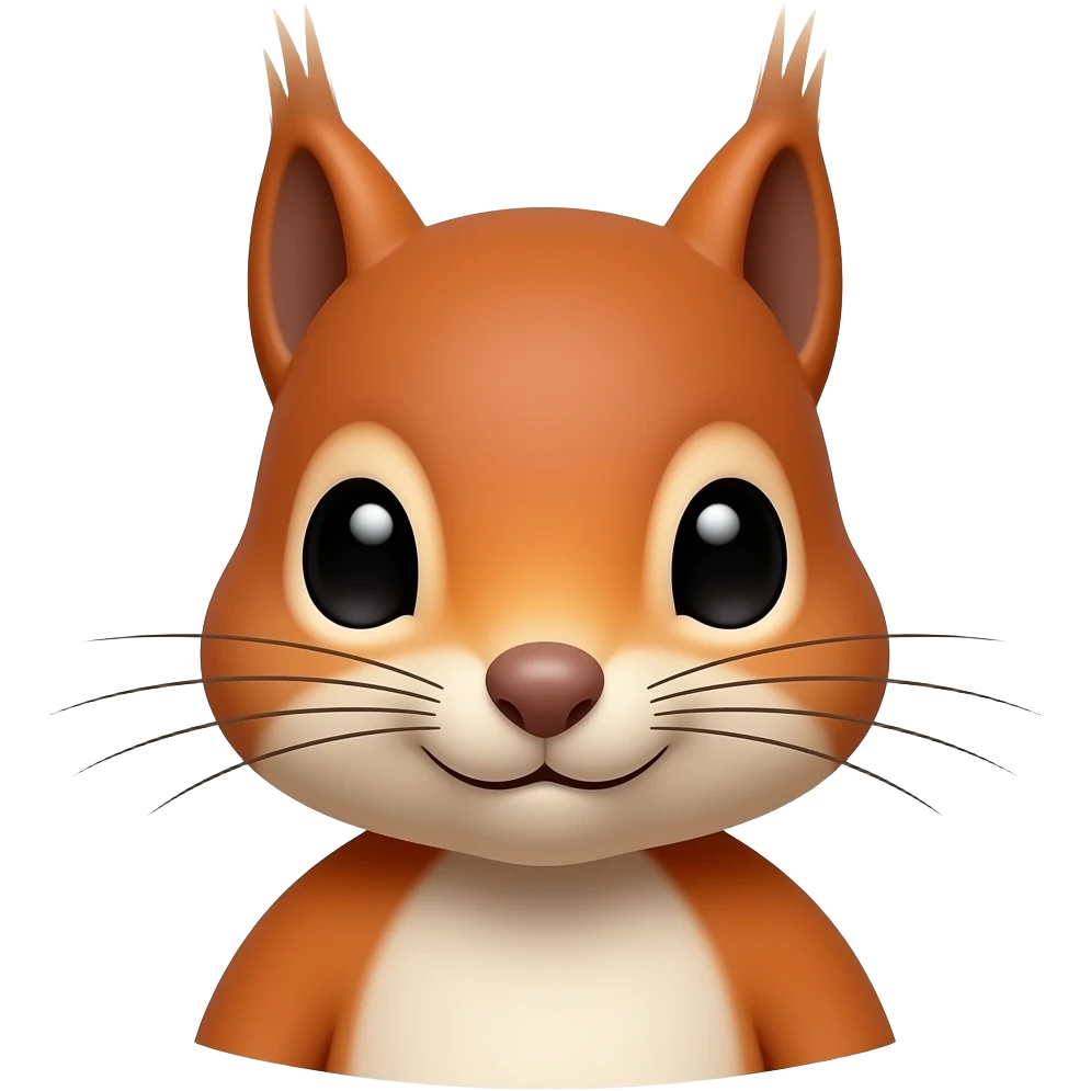 red squirrel head and neck emoji