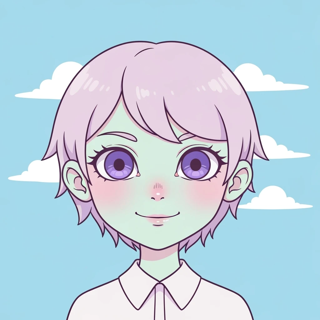pastel horror profile picture, cute, expressive, minimal, variation 1 emoji