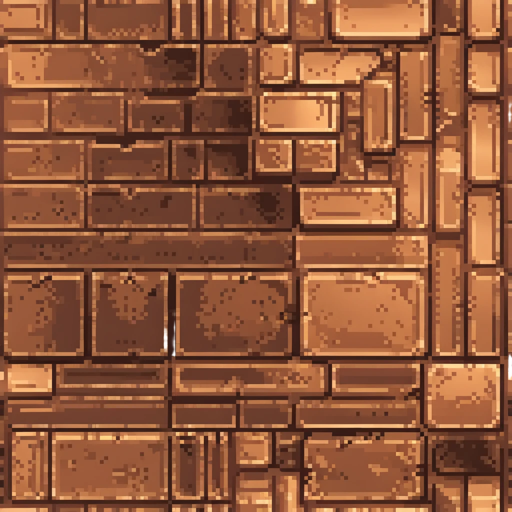 A rough copper ingot, industrial, metallic texture emoji