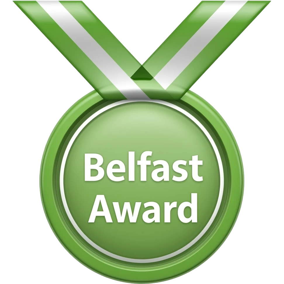 green medal Belfast Award emoji