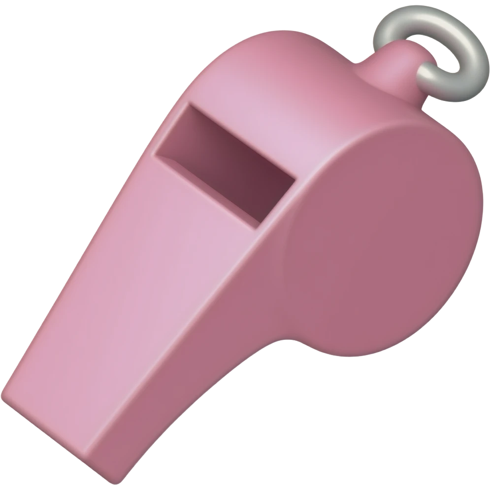 Pink whistle emoji