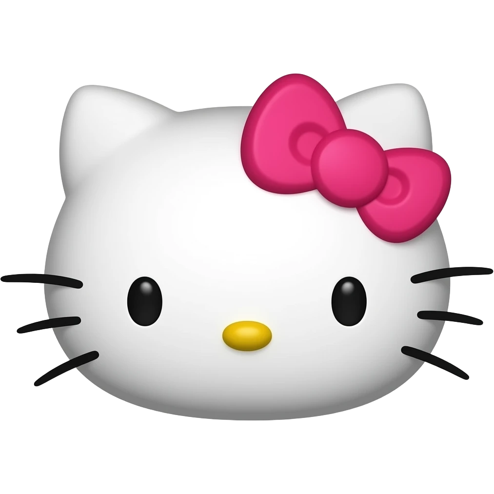 hello kitty face happy emoji