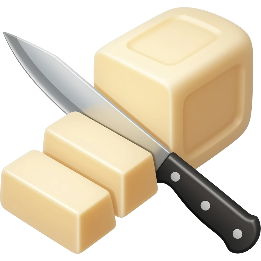 Knife-cut soap emoji