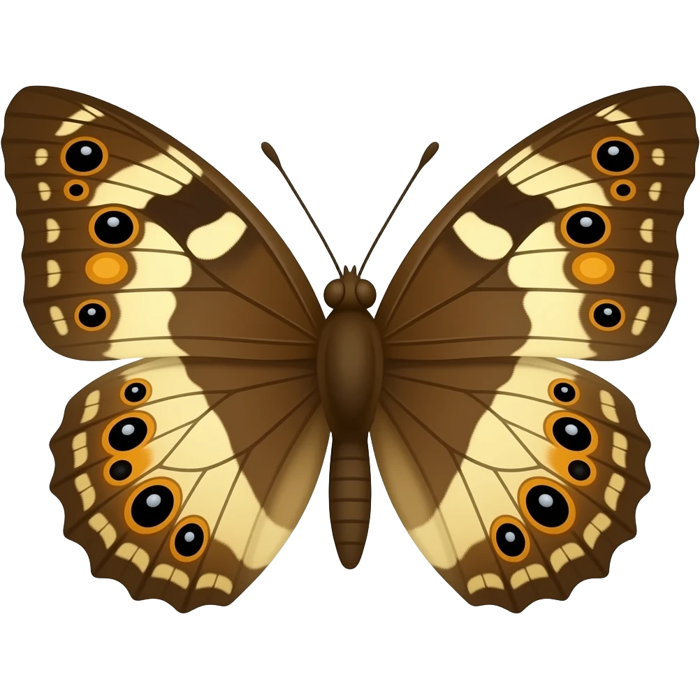 Borboleta marrom emoji