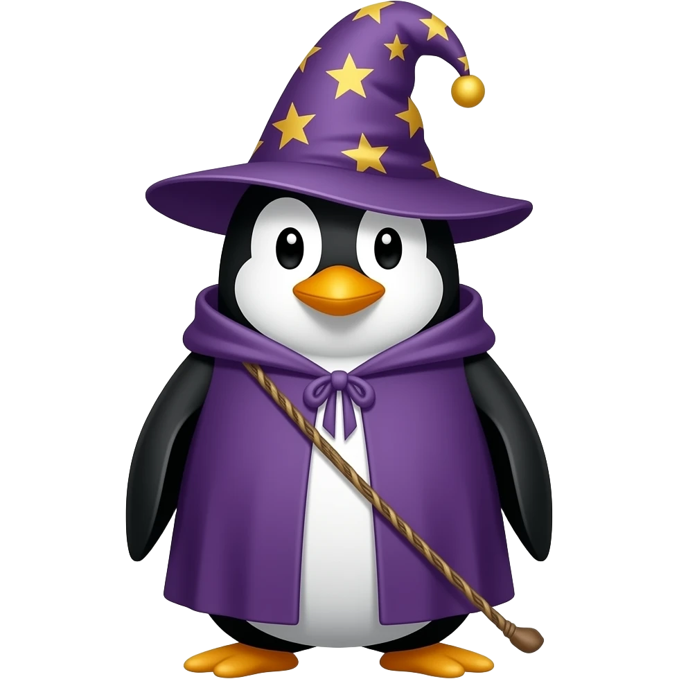 Penguin Wizard emoji