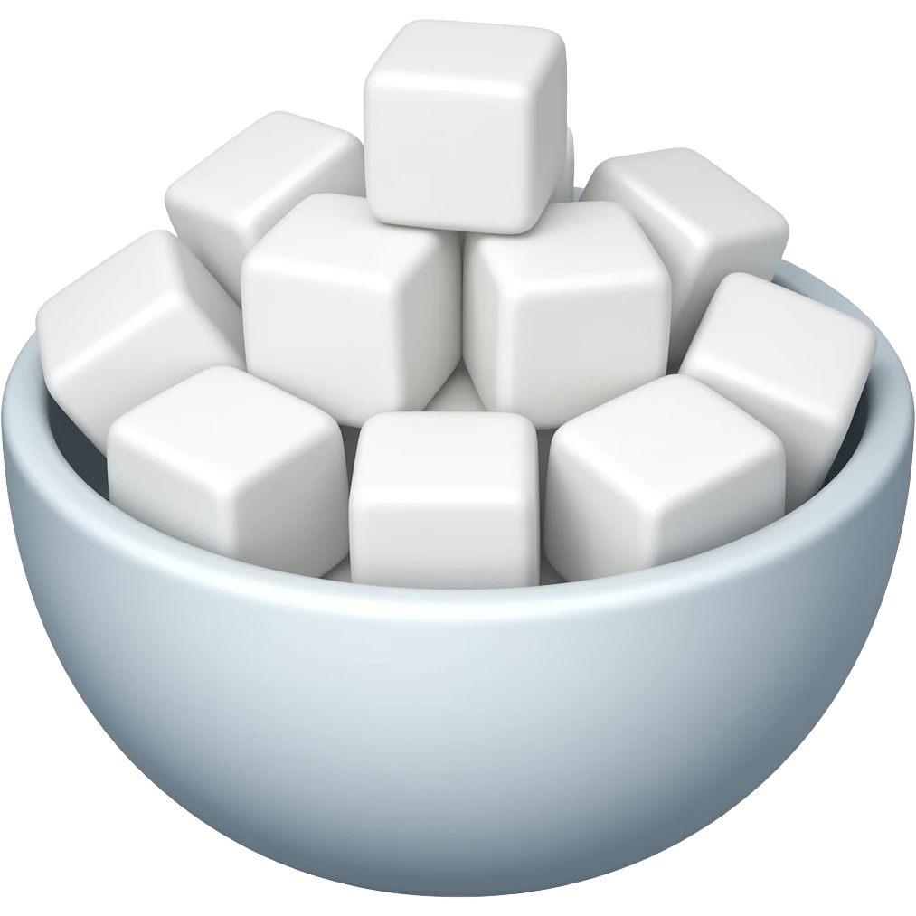 sugar cubes in bowl emoji