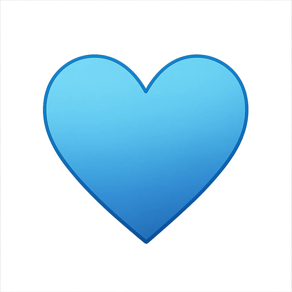 heart with a blue gradient emoji