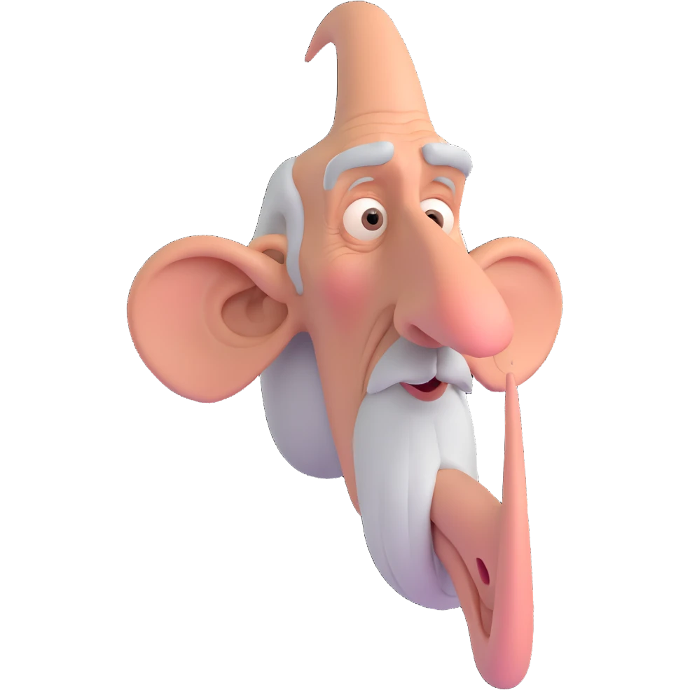 old man with a long nose emoji