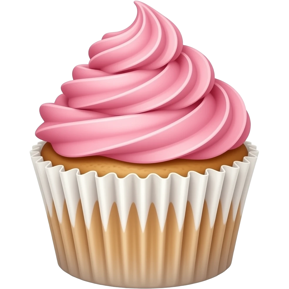 Cupcake with pink icing emoji