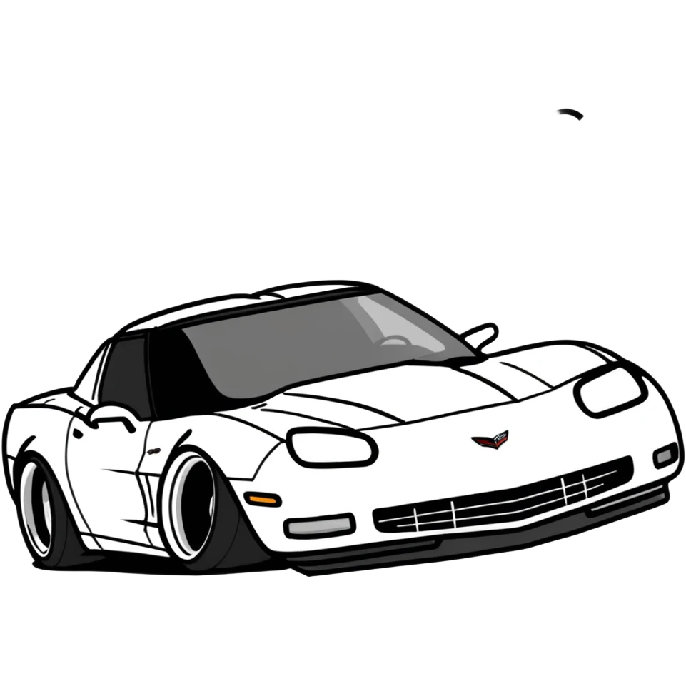 white c3 corvette  emoji