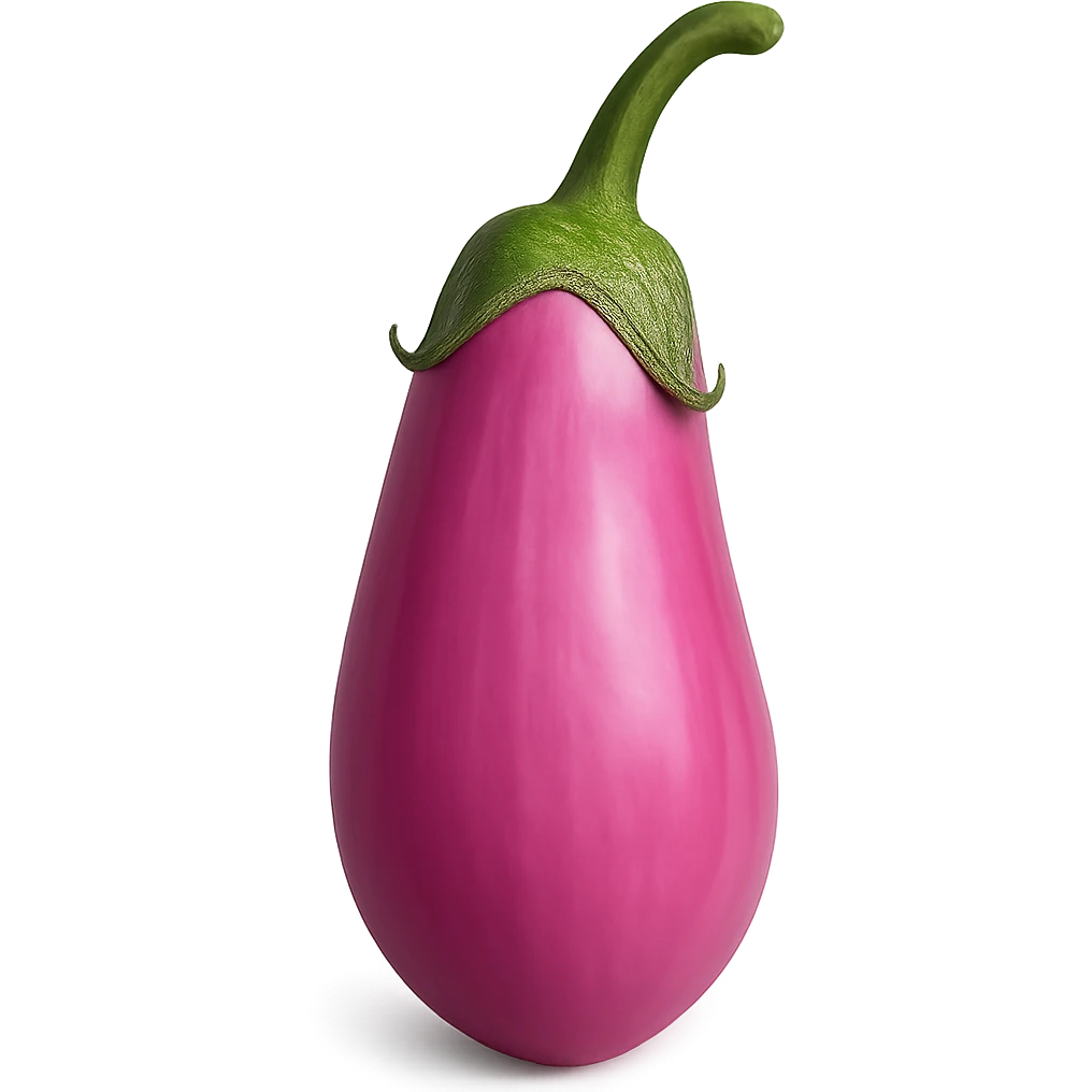 pink eggplant emoji