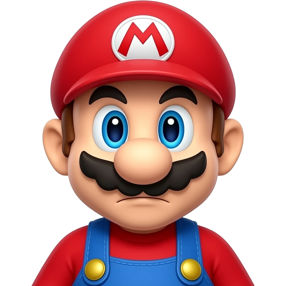 super mario bros sad face 3d emoji