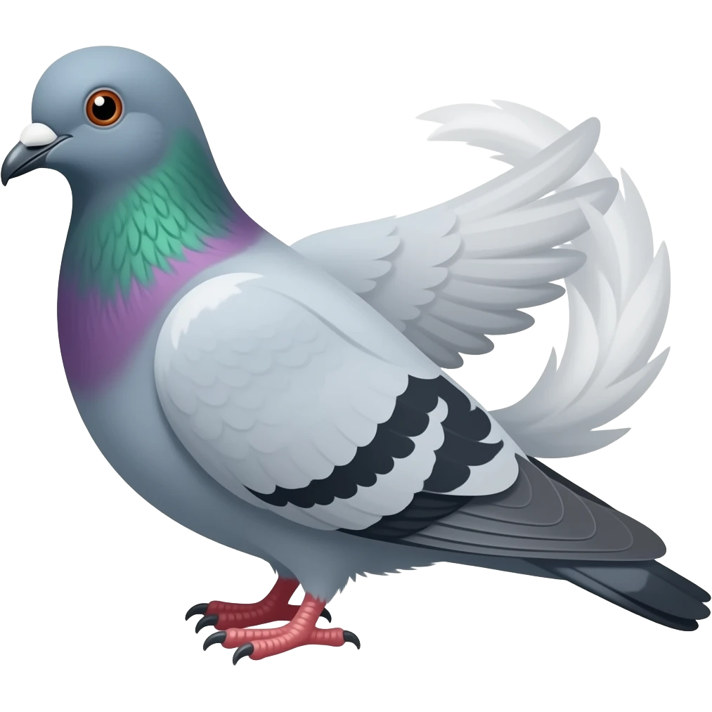 A pigeon emoji